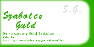 szabolcs guld business card